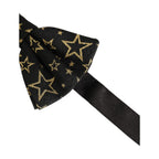 Dolce & Gabbana Men Black Star 100% Silk Adjustable Neck Papillon Bow Tie