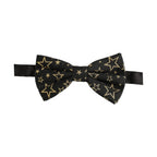 Dolce & Gabbana Men Black Star 100% Silk Adjustable Neck Papillon Bow Tie