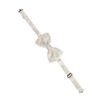 Dolce & Gabbana Men White Floral Silk Adjustable Neck Papillon BowTie