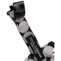 Dolce & Gabbana Men Black Silver Circles Adjustable Neck Papillon Bow Tie