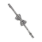 Dolce & Gabbana Men Black Silver Circles Adjustable Neck Papillon Bow Tie