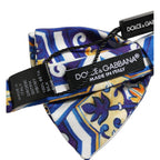 Dolce & Gabbana Men Multicolor Majolica Adjustable Neck Papillon Bow Tie