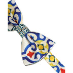 Dolce & Gabbana Men Multicolor Majolica Adjustable Neck Papillon Bow Tie