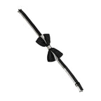 Dolce & Gabbana Black Silver 100% Silk Adjustable Neck Papillon Bow Tie