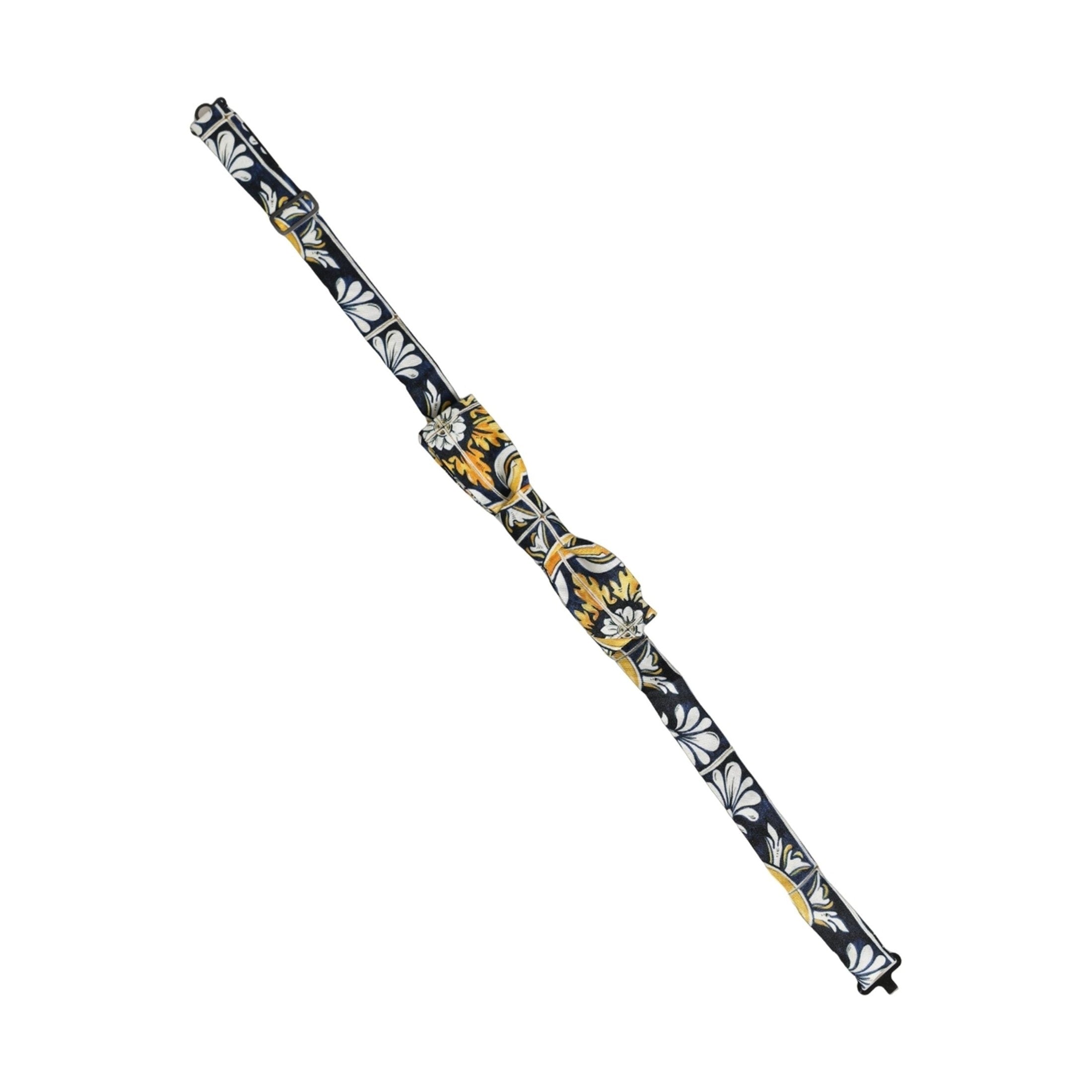 Dolce & Gabbana Multicolor Damask Style Adjustable Neck Papillon Bow Tie