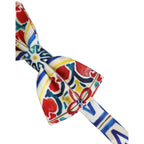 Dolce & Gabbana Men Multicolor Majolica Adjustable Neck Papillon Bow Tie