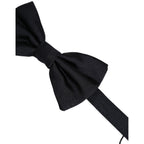 Dolce & Gabbana Men Black 100% Silk Adjustable Neck Papillon Bow Tie