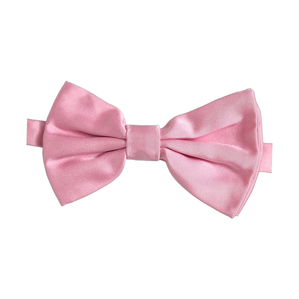 Dolce & Gabbana Men Pink 100% Silk Adjustable Neck Papillon Bow Tie