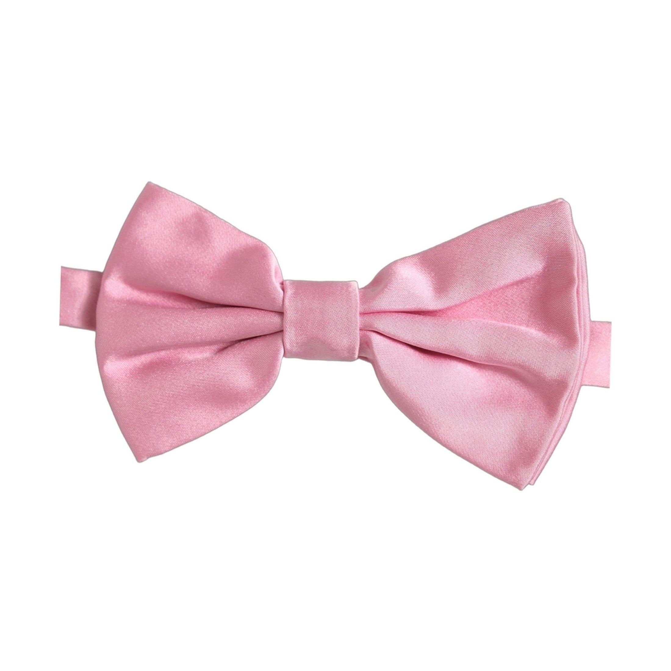 Dolce & Gabbana Men Pink 100% Silk Adjustable Neck Papillon Bow Tie
