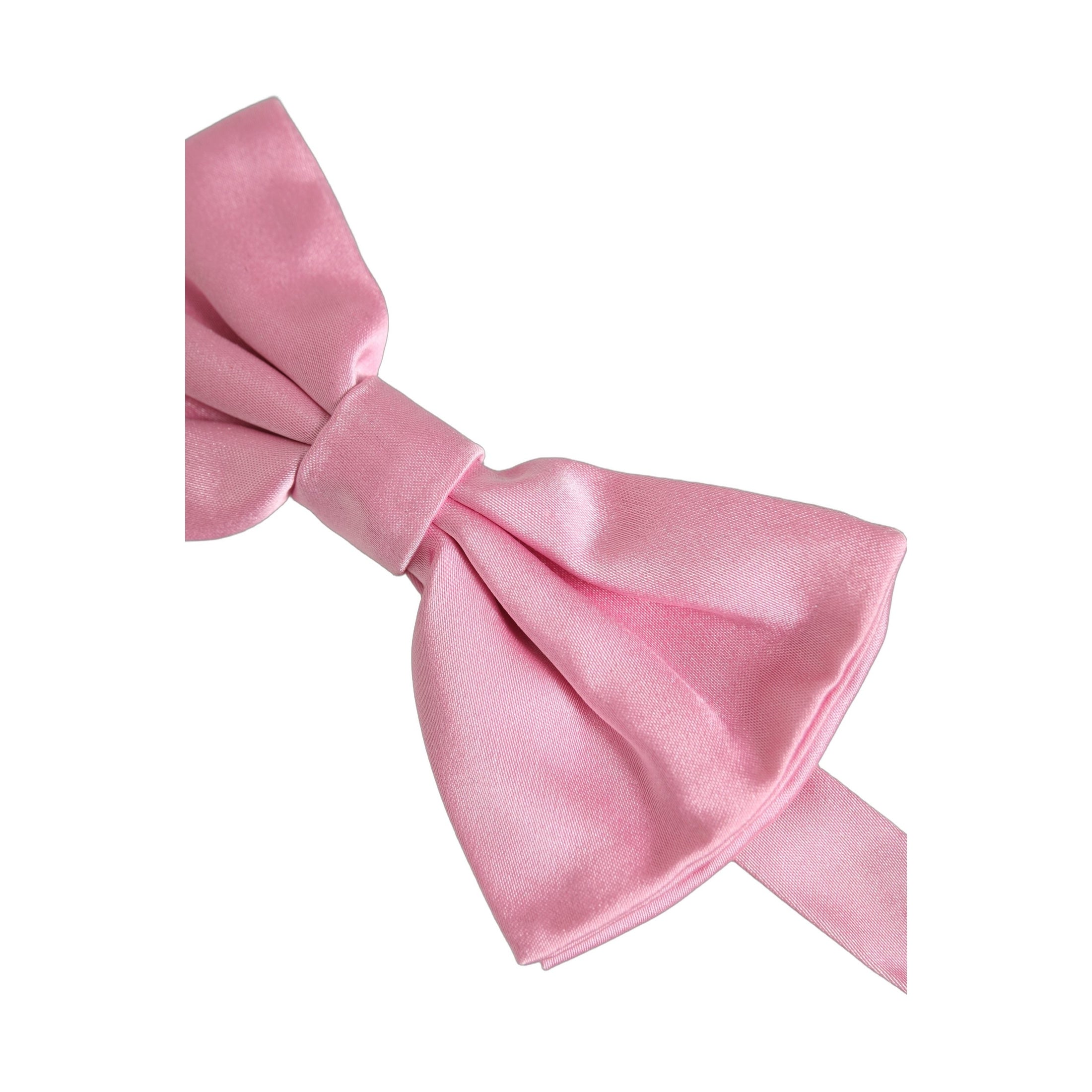 Dolce & Gabbana Men Pink 100% Silk Adjustable Neck Papillon Bow Tie