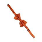 Dolce & Gabbana Men Orange 100% Silk Adjustable Neck Papillon Bow Tie