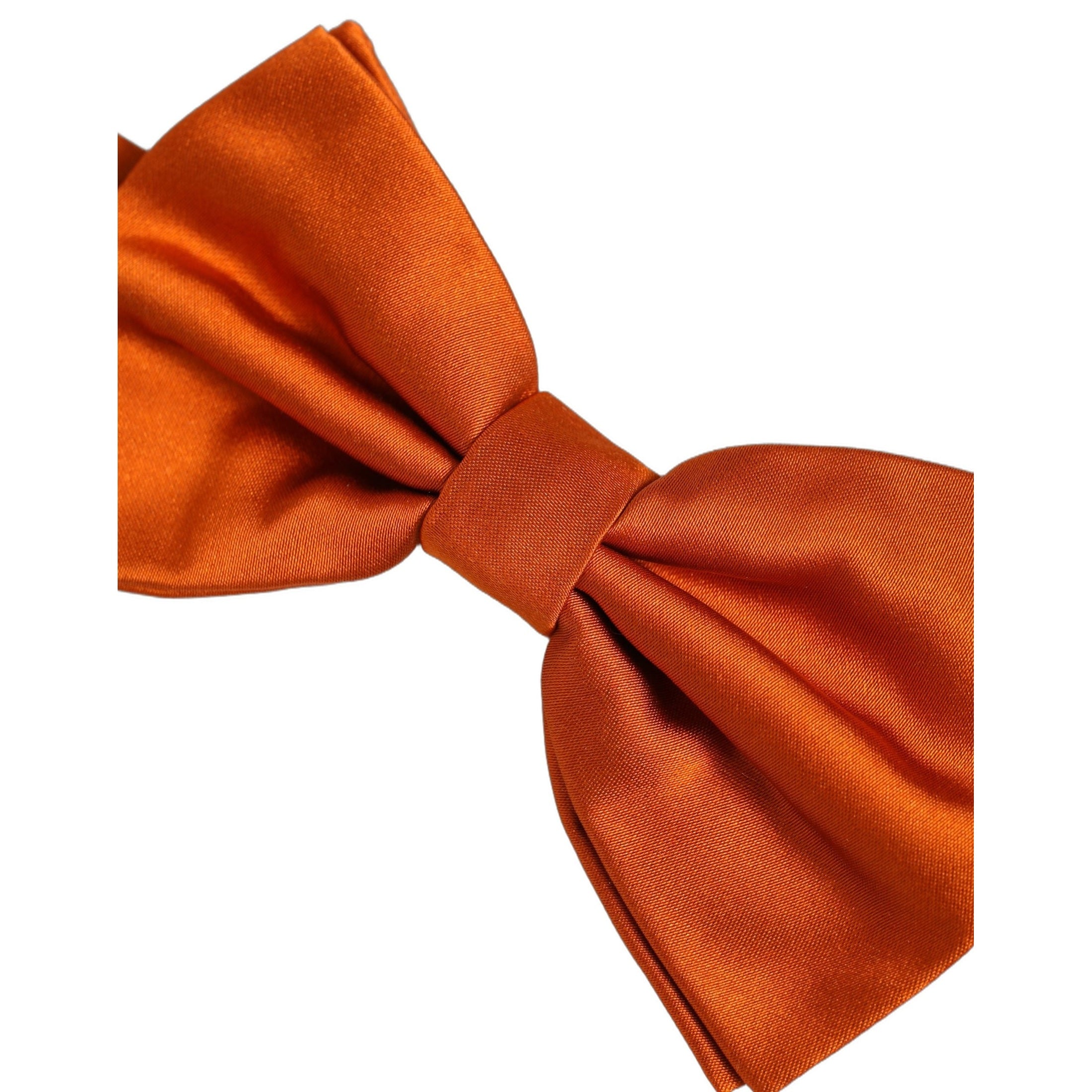 Dolce & Gabbana Men Orange 100% Silk Adjustable Neck Papillon Bow Tie