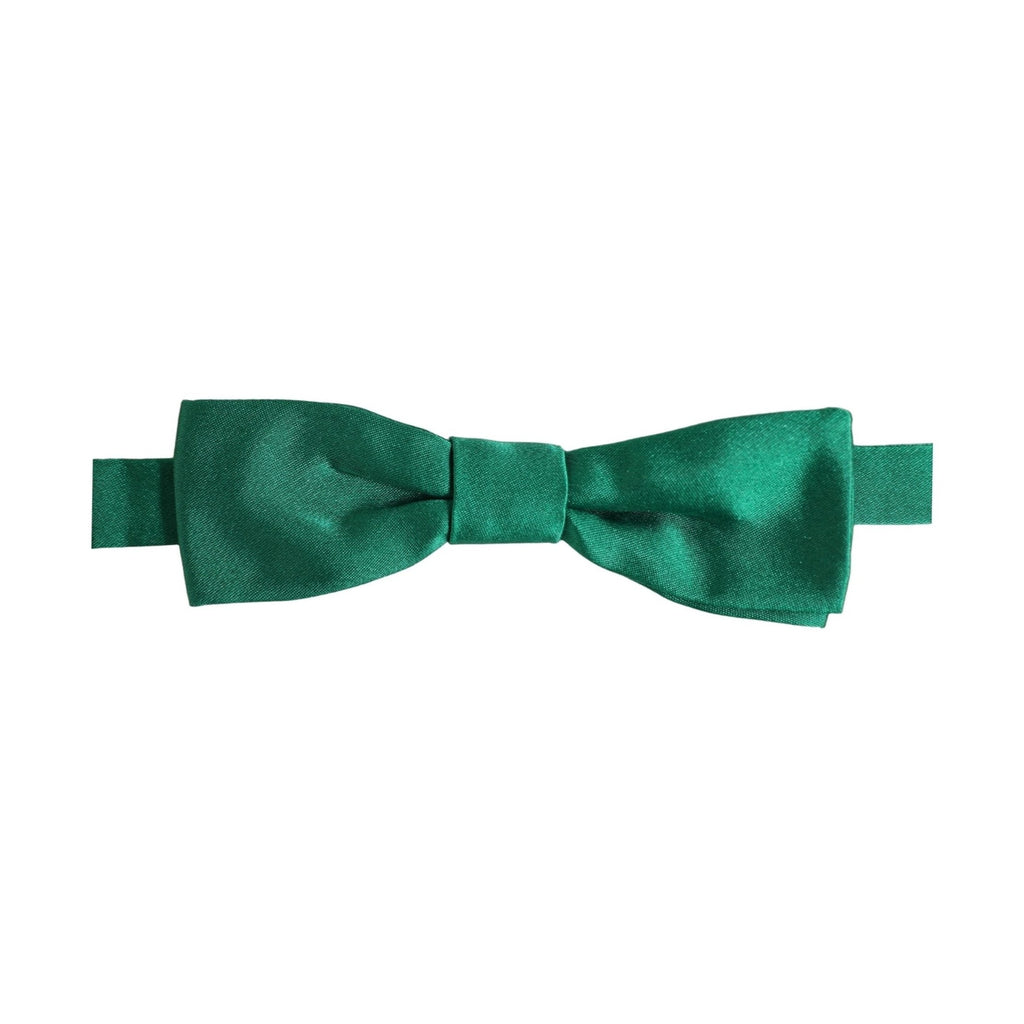 Dolce & Gabbana Men Green 100% Silk Adjustable Neck Papillon Bow Tie