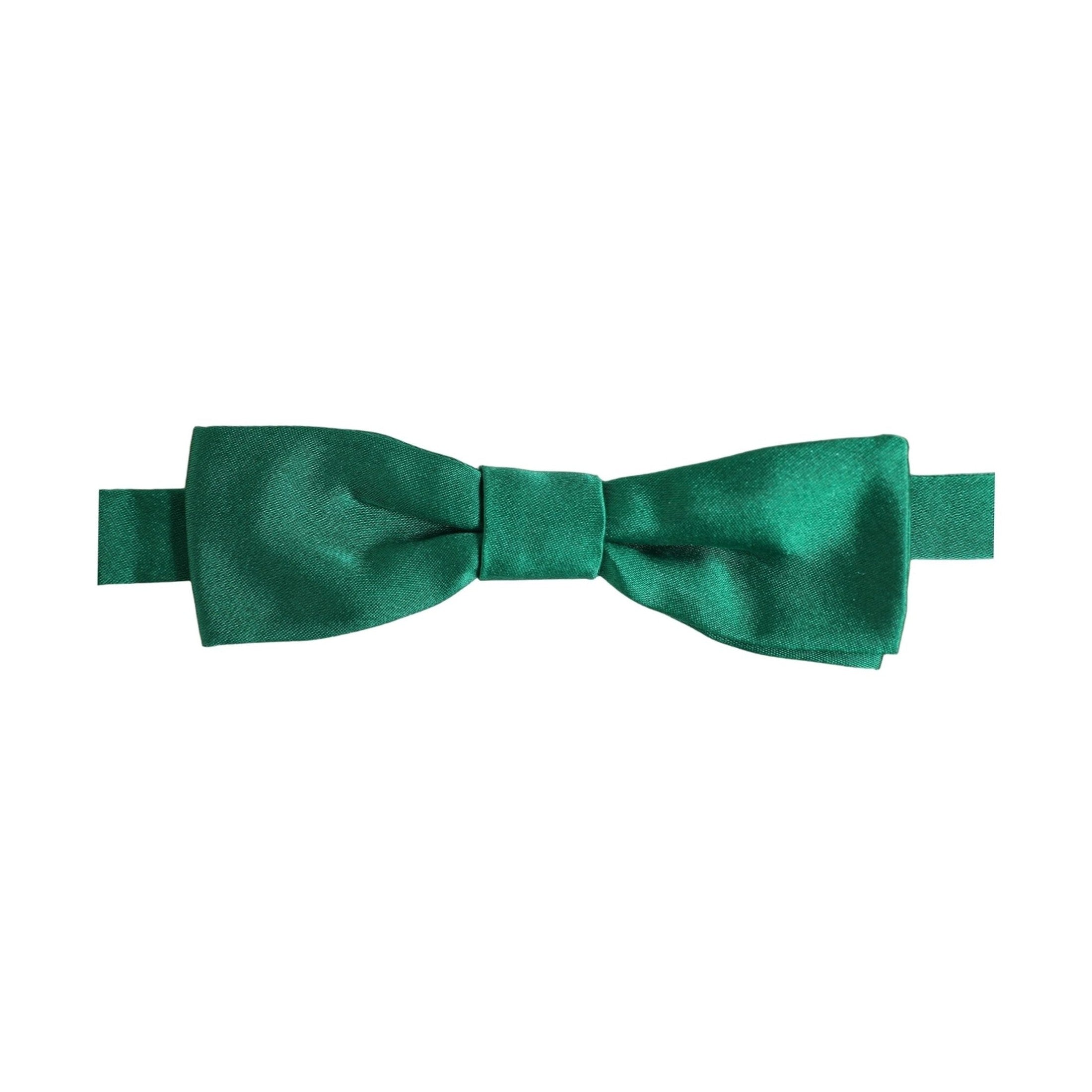 Dolce & Gabbana Men Green 100% Silk Adjustable Neck Papillon Bow Tie