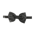 Dolce & Gabbana Men Metallic Black Silk Adjustable Neck Papillon Bow Tie