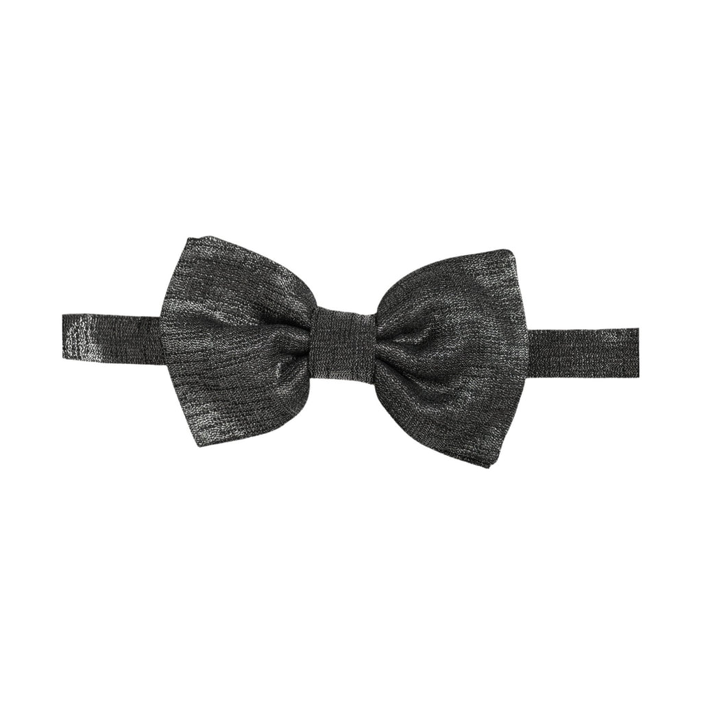 Dolce & Gabbana Men Metallic Black Silk Adjustable Neck Papillon Bow Tie