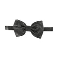Dolce & Gabbana Men Metallic Black Silk Adjustable Neck Papillon Bow Tie