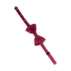 Dolce & Gabbana Men Burgundy Silk Adjustable Neck Papillon Bow Tie