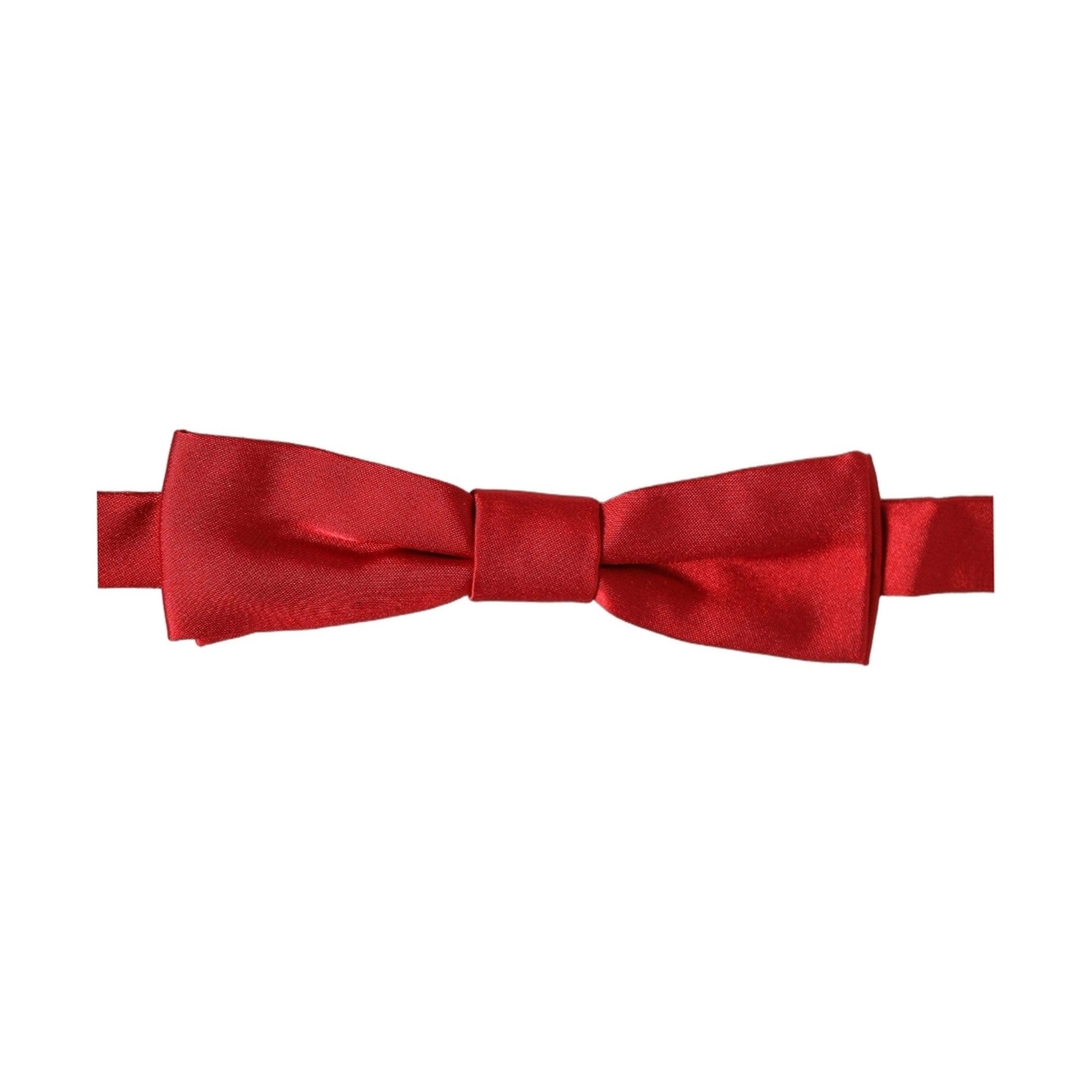 Dolce & Gabbana Men Red 100% Silk Adjustable Neck Papillon Bow Tie