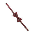 Dolce & Gabbana Men Bordeaux Floral Adjustable Neck Papillon Bow Tie