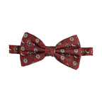 Dolce & Gabbana Men Bordeaux Floral Adjustable Neck Papillon Bow Tie