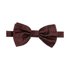 Dolce & Gabbana Burgundy Polka Dot Silk Adjustable Neck Papillon Bow Tie