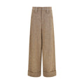 Beige Wool Oves Aries Casual Pants