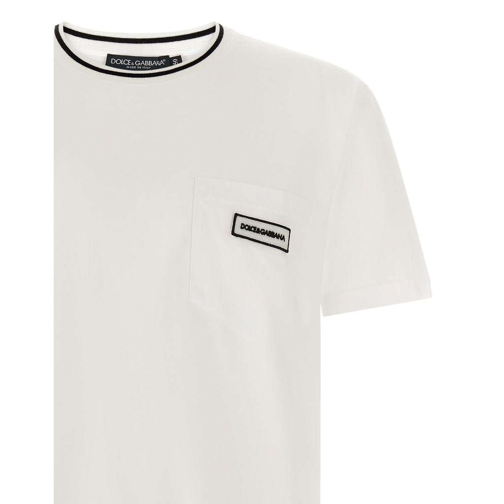 Dolce & Gabbana White Cotton T-Shirt
