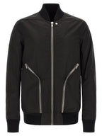 Rick Owens Black Nylon Bomber