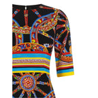 Dolce & Gabbana Multicolor Silk Midi Dress