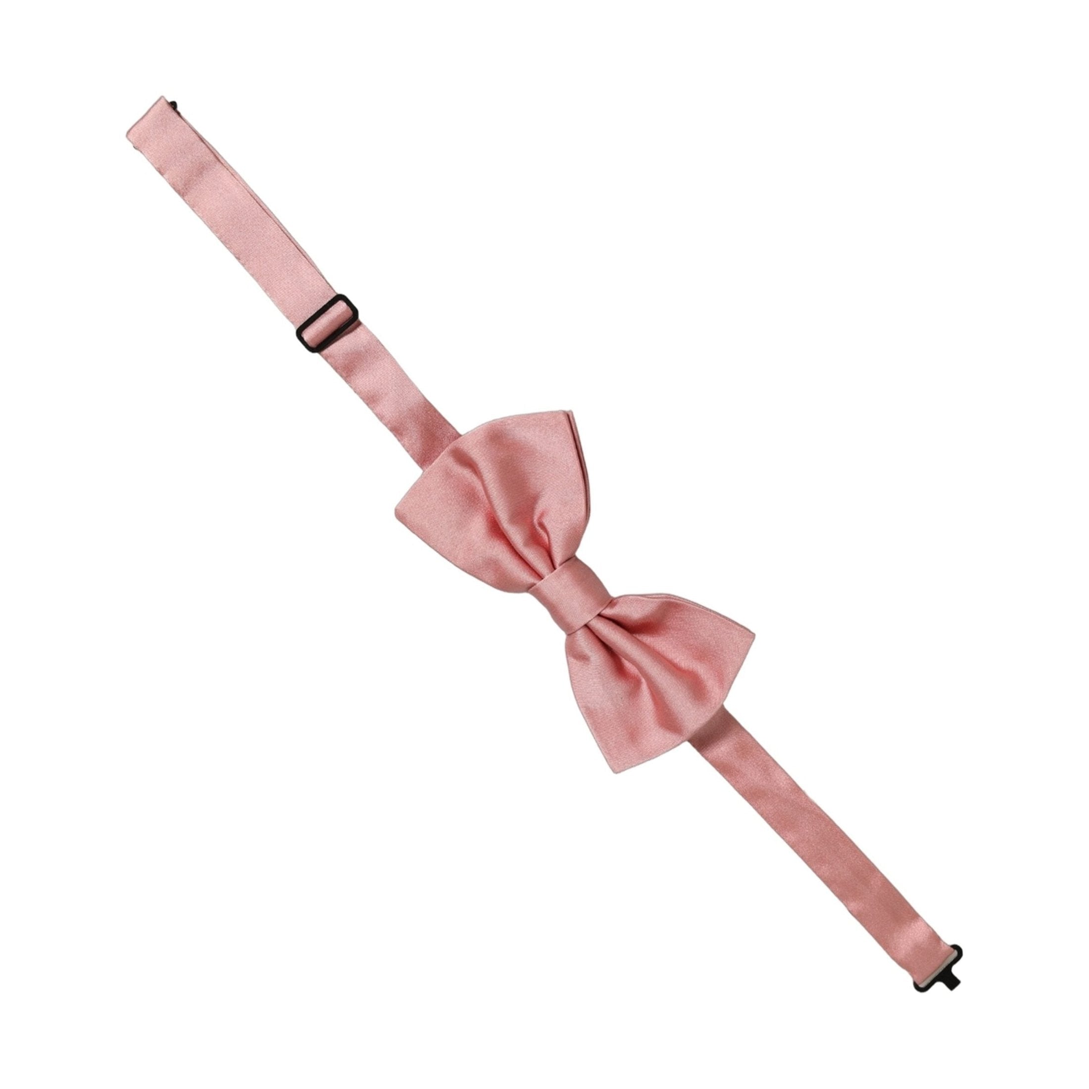 Dolce & Gabbana Men Light Pink 100% Silk Adjustable Neck Papillon Bow Tie