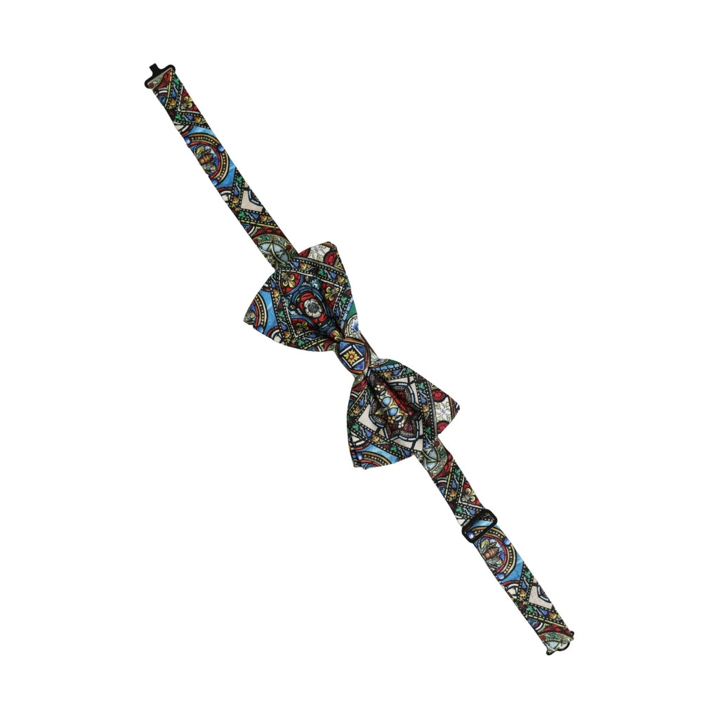 Dolce & Gabbana Men Multicolor Sicilian Adjustable Neck Papillon Bow Tie