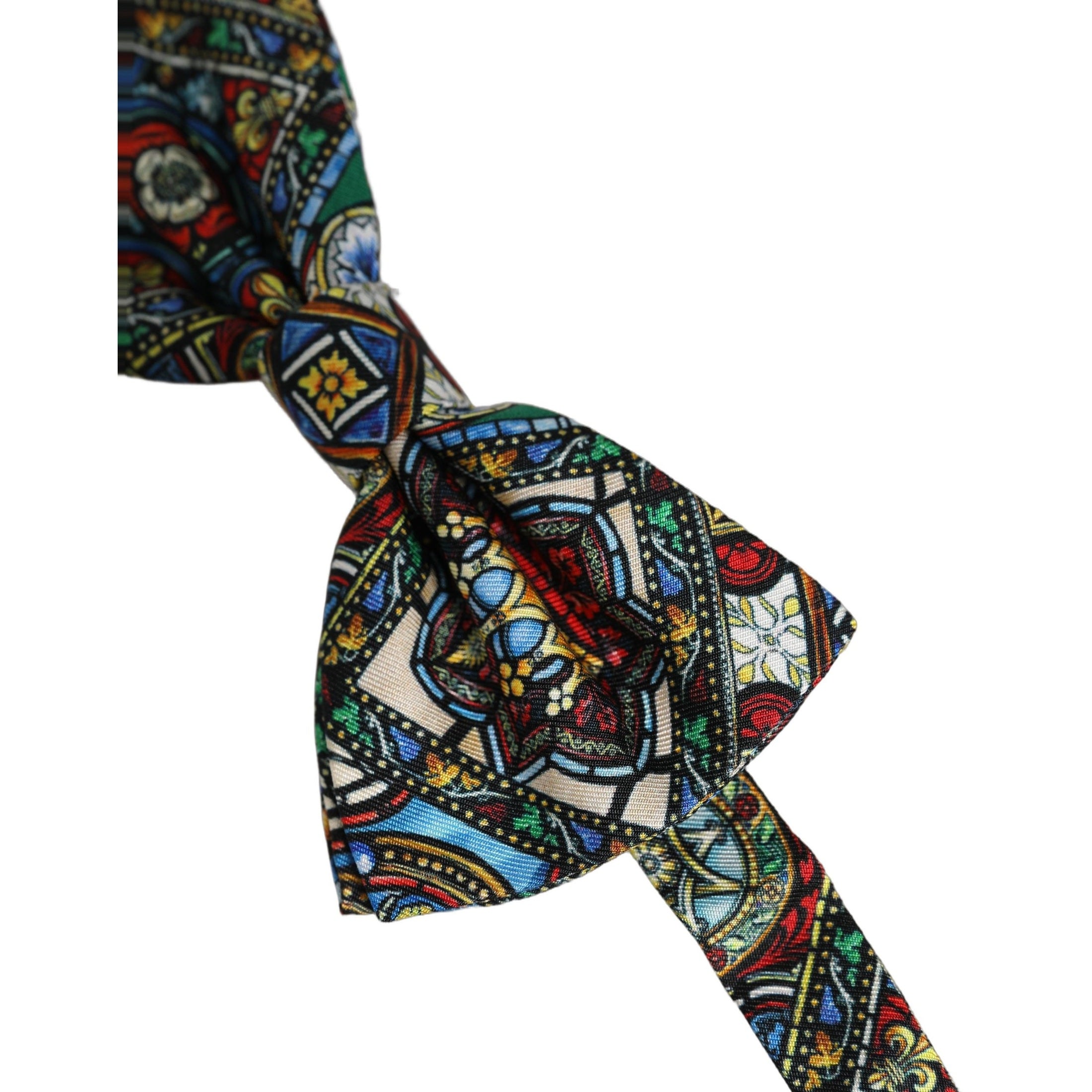 Dolce & Gabbana Men Multicolor Sicilian Adjustable Neck Papillon Bow Tie