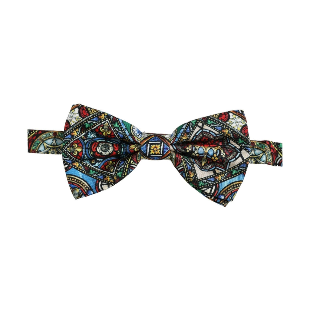 Dolce & Gabbana Men Multicolor Sicilian Adjustable Neck Papillon Bow Tie