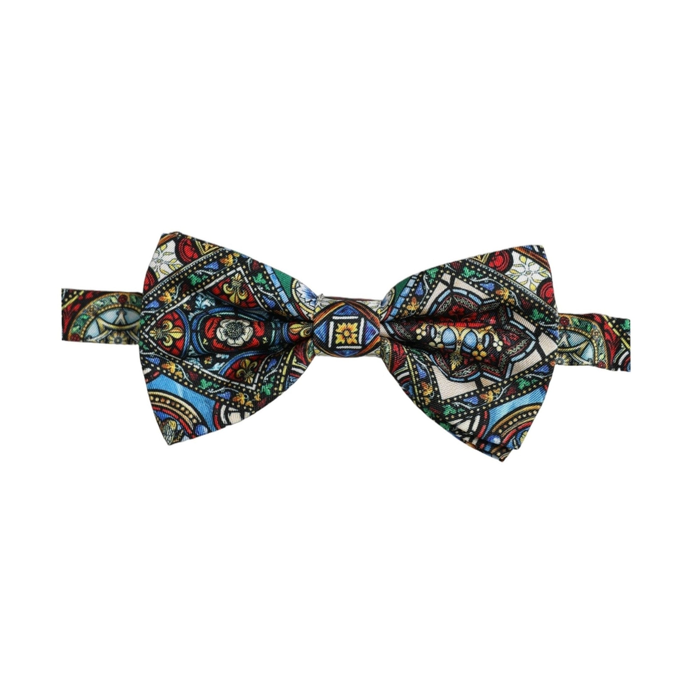 Dolce & Gabbana Men Multicolor Sicilian Adjustable Neck Papillon Bow Tie