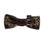 Dolce & Gabbana Multicolor Floral Jacquard Adjustable Neck Papillon Bow Tie