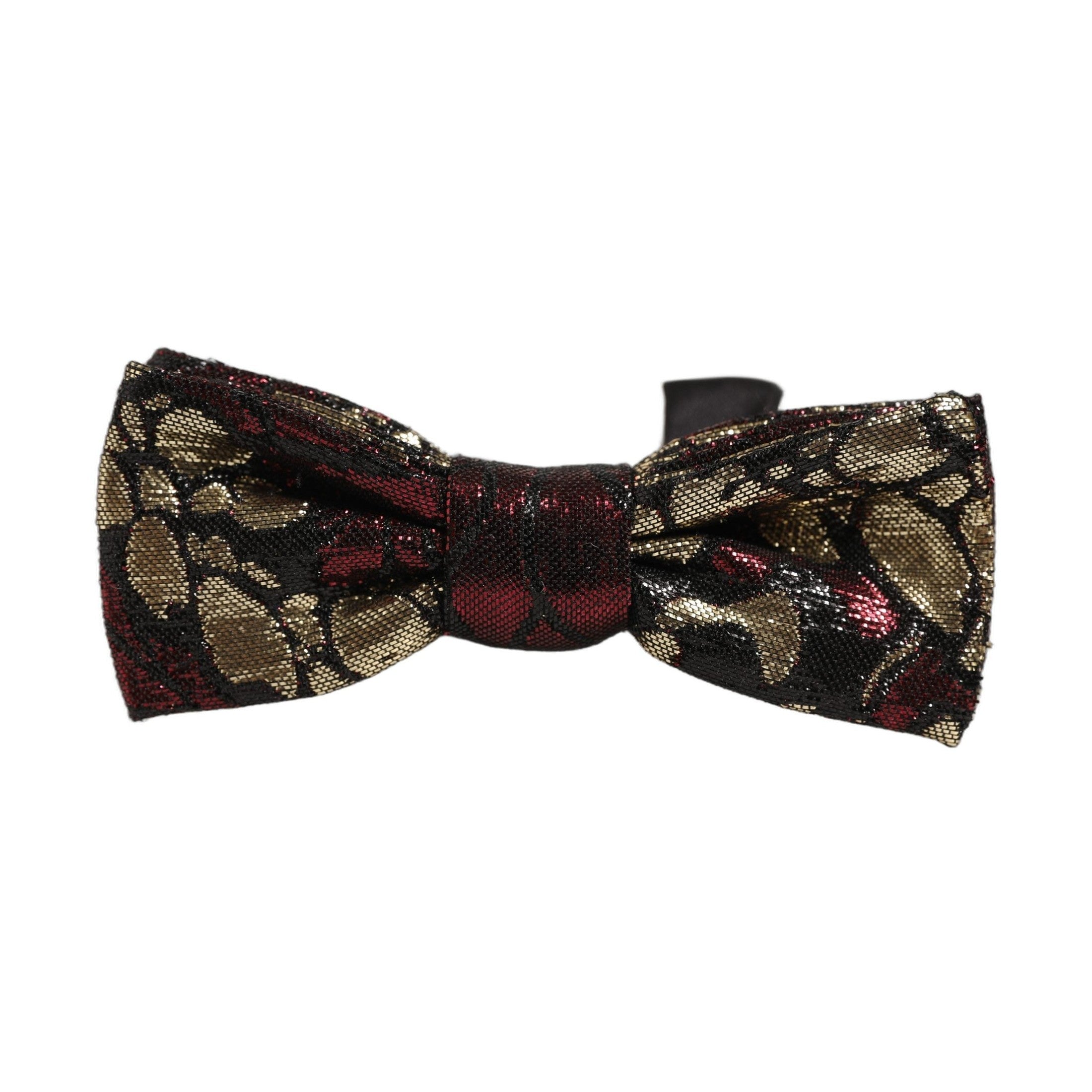 Dolce & Gabbana Multicolor Floral Jacquard Adjustable Neck Papillon Bow Tie