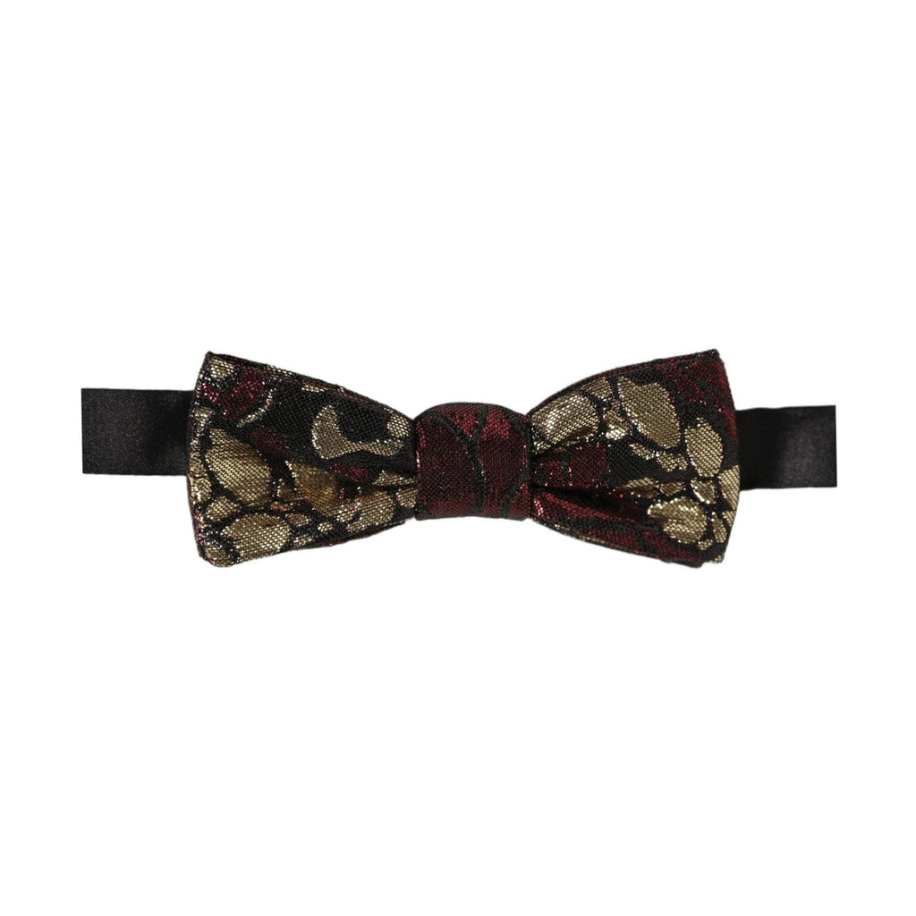 Dolce & Gabbana Multicolor Floral Jacquard Adjustable Neck Papillon Bow Tie