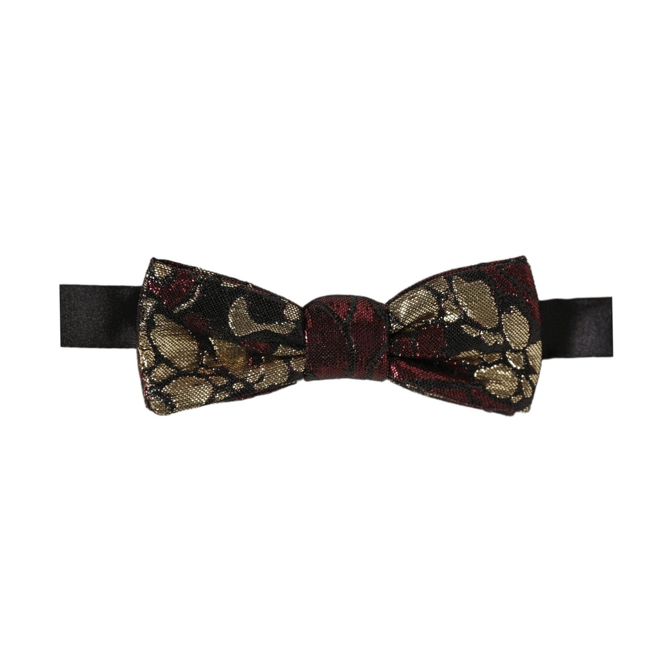 Dolce & Gabbana Multicolor Floral Jacquard Adjustable Neck Papillon Bow Tie