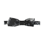 Dolce & Gabbana Black Floral Silk Adjustable Neck Men Papillon Bow Tie