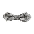 Dolce & Gabbana Men Silver Black Polka Dot Adjustable Neck Papillon Bow Tie