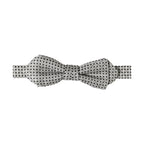 Dolce & Gabbana Men Silver Black Polka Dot Adjustable Neck Papillon Bow Tie