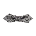Dolce & Gabbana Men Gray Abstract Silk Adjustable Neck Papillon Bow Tie