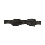 Dolce & Gabbana Men Black Dotted Silk Adjustable Neck Papillon Bow Tie