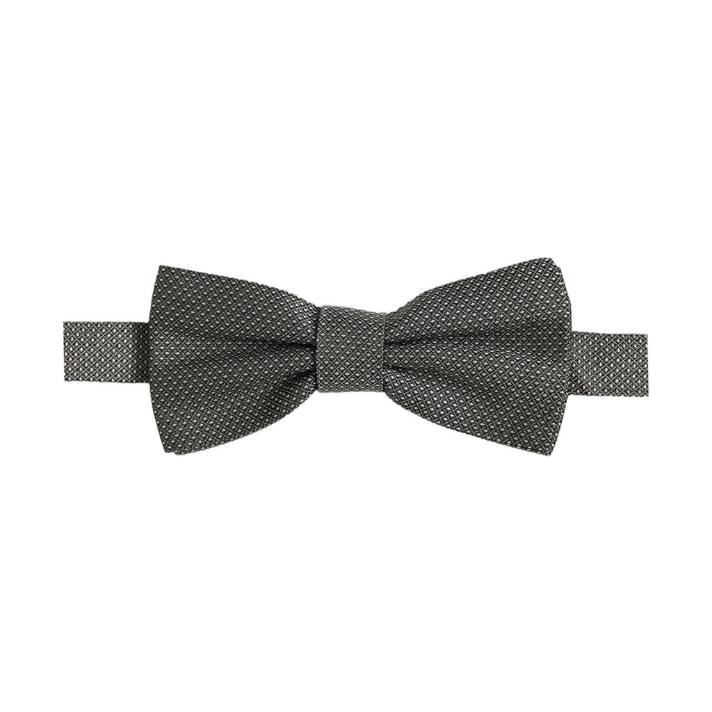 Dolce & Gabbana Men Gray Silk Patterned Adjustable Neck Papillon Bow Tie