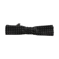 Dolce & Gabbana Black White Polka Dot Adjustable Neck Papillon Bow Tie
