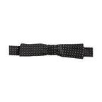 Dolce & Gabbana Black White Polka Dot Adjustable Neck Papillon Bow Tie
