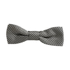 Dolce & Gabbana Men Gray Silk Patterned Adjustable Neck Papillon Bow Tie