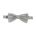 Men Black Gray Polka Dot Adjustable Neck Papillon Bow Tie