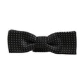 Black White Polka Dot Adjustable Neck Papillon Bow Tie